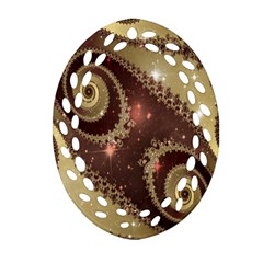 Space Fractal Abstraction Digital Computer Graphic Ornament (oval Filigree) by Simbadda