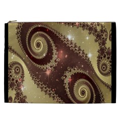 Space Fractal Abstraction Digital Computer Graphic Cosmetic Bag (xxl)  by Simbadda