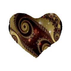 Space Fractal Abstraction Digital Computer Graphic Standard 16  Premium Heart Shape Cushions by Simbadda