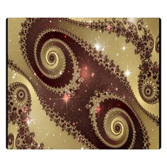 Space Fractal Abstraction Digital Computer Graphic Double Sided Flano Blanket (small)  by Simbadda