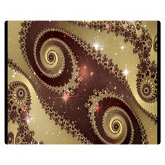 Space Fractal Abstraction Digital Computer Graphic Double Sided Flano Blanket (medium)  by Simbadda