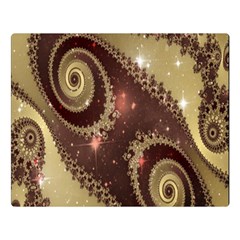 Space Fractal Abstraction Digital Computer Graphic Double Sided Flano Blanket (large)  by Simbadda