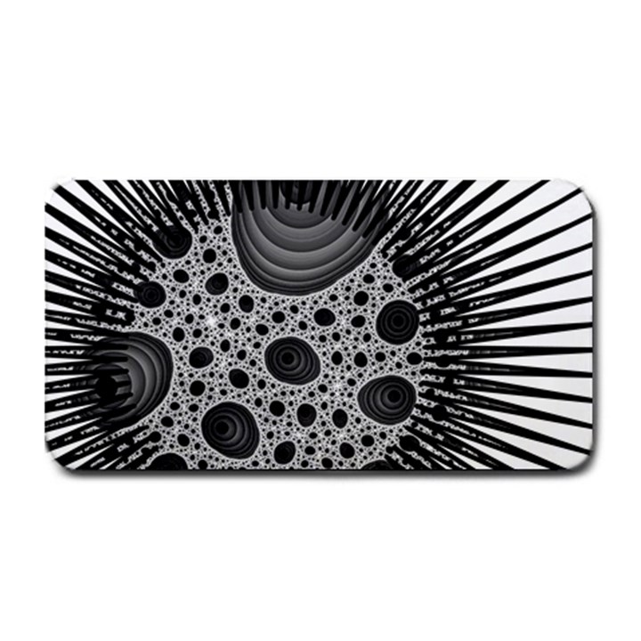 Fractal Background Black Manga Rays Medium Bar Mats