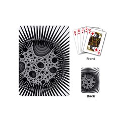 Fractal Background Black Manga Rays Playing Cards (mini)  by Simbadda