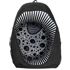 Fractal Background Black Manga Rays Backpack Bag by Simbadda