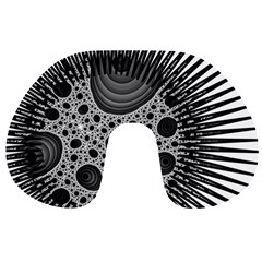 Fractal Background Black Manga Rays Travel Neck Pillows by Simbadda