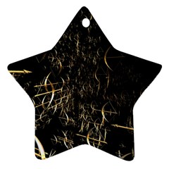 Golden Bows And Arrows On Black Ornament (star) by Simbadda