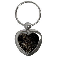 Golden Bows And Arrows On Black Key Chains (heart)  by Simbadda