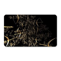 Golden Bows And Arrows On Black Magnet (rectangular) by Simbadda