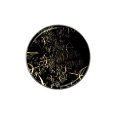 Golden Bows And Arrows On Black Hat Clip Ball Marker by Simbadda