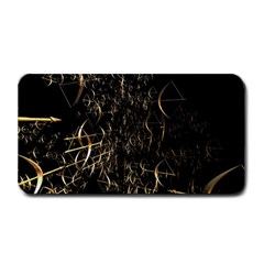 Golden Bows And Arrows On Black Medium Bar Mats by Simbadda