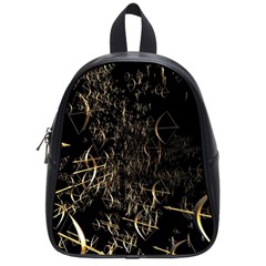 Golden Bows And Arrows On Black School Bags (small)  by Simbadda