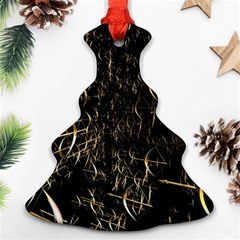 Golden Bows And Arrows On Black Ornament (christmas Tree)  by Simbadda