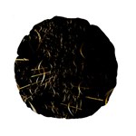 Golden Bows And Arrows On Black Standard 15  Premium Round Cushions Front