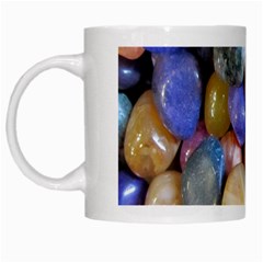 Rock Tumbler Used To Polish A Collection Of Small Colorful Pebbles White Mugs by Simbadda