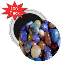 Rock Tumbler Used To Polish A Collection Of Small Colorful Pebbles 2 25  Magnets (100 Pack)  by Simbadda