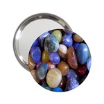 Rock Tumbler Used To Polish A Collection Of Small Colorful Pebbles 2.25  Handbag Mirrors Front