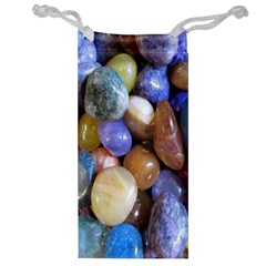 Rock Tumbler Used To Polish A Collection Of Small Colorful Pebbles Jewelry Bag by Simbadda