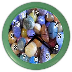 Rock Tumbler Used To Polish A Collection Of Small Colorful Pebbles Color Wall Clocks by Simbadda