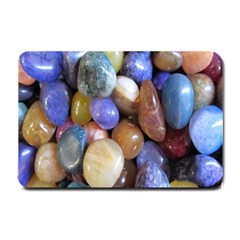 Rock Tumbler Used To Polish A Collection Of Small Colorful Pebbles Small Doormat 