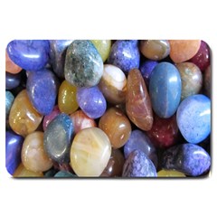 Rock Tumbler Used To Polish A Collection Of Small Colorful Pebbles Large Doormat  by Simbadda