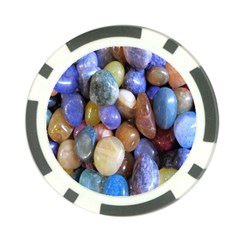 Rock Tumbler Used To Polish A Collection Of Small Colorful Pebbles Poker Chip Card Guard by Simbadda