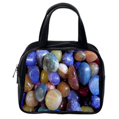 Rock Tumbler Used To Polish A Collection Of Small Colorful Pebbles Classic Handbags (one Side) by Simbadda