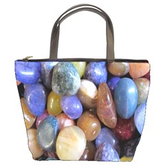 Rock Tumbler Used To Polish A Collection Of Small Colorful Pebbles Bucket Bags by Simbadda