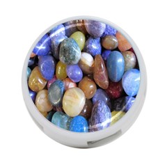 Rock Tumbler Used To Polish A Collection Of Small Colorful Pebbles 4-port Usb Hub (two Sides)  by Simbadda