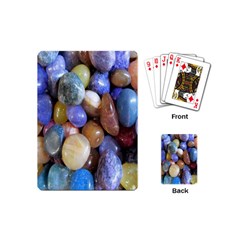 Rock Tumbler Used To Polish A Collection Of Small Colorful Pebbles Playing Cards (mini)  by Simbadda