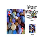 Rock Tumbler Used To Polish A Collection Of Small Colorful Pebbles Playing Cards 54 (Mini)  Front - Heart4