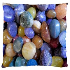 Rock Tumbler Used To Polish A Collection Of Small Colorful Pebbles Large Cushion Case (two Sides) by Simbadda