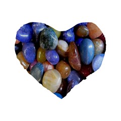 Rock Tumbler Used To Polish A Collection Of Small Colorful Pebbles Standard 16  Premium Heart Shape Cushions by Simbadda