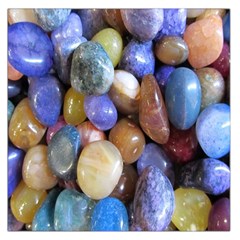 Rock Tumbler Used To Polish A Collection Of Small Colorful Pebbles Large Satin Scarf (square) by Simbadda