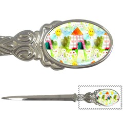 Summer House And Garden A Completely Seamless Tile Able Background Letter Openers by Simbadda