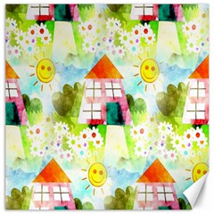 Summer House And Garden A Completely Seamless Tile Able Background Canvas 12  X 12   by Simbadda