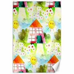 Summer House And Garden A Completely Seamless Tile Able Background Canvas 24  X 36 