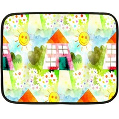 Summer House And Garden A Completely Seamless Tile Able Background Double Sided Fleece Blanket (mini)  by Simbadda