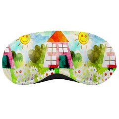 Summer House And Garden A Completely Seamless Tile Able Background Sleeping Masks by Simbadda