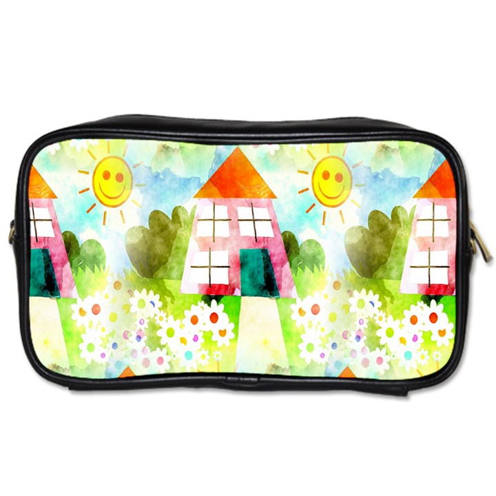 Summer House And Garden A Completely Seamless Tile Able Background Toiletries Bags