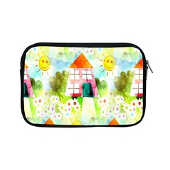 Summer House And Garden A Completely Seamless Tile Able Background Apple Ipad Mini Zipper Cases by Simbadda