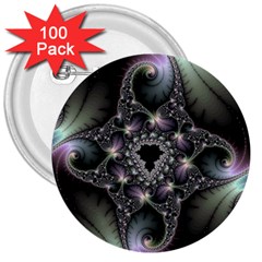 Magic Swirl 3  Buttons (100 Pack)  by Simbadda