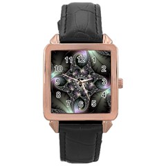 Magic Swirl Rose Gold Leather Watch 