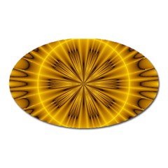 Fractal Yellow Kaleidoscope Lyapunov Oval Magnet