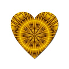 Fractal Yellow Kaleidoscope Lyapunov Heart Magnet