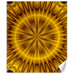 Fractal Yellow Kaleidoscope Lyapunov Canvas 20  x 24  