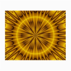 Fractal Yellow Kaleidoscope Lyapunov Small Glasses Cloth (2-side) by Simbadda