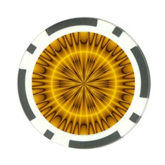 Fractal Yellow Kaleidoscope Lyapunov Poker Chip Card Guard