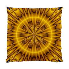 Fractal Yellow Kaleidoscope Lyapunov Standard Cushion Case (two Sides) by Simbadda