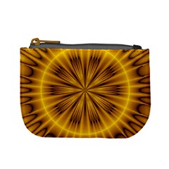 Fractal Yellow Kaleidoscope Lyapunov Mini Coin Purses by Simbadda